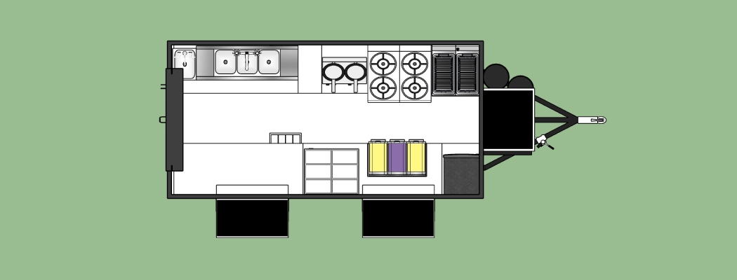 13ft food trailer floor plan